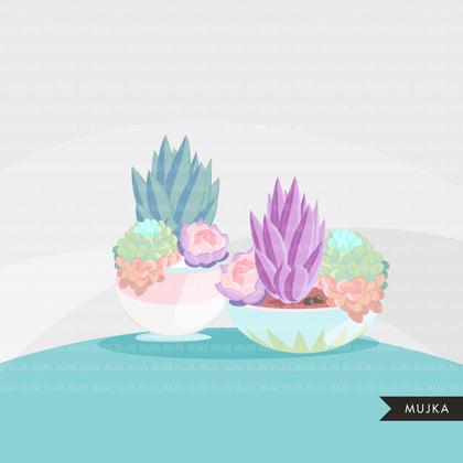 Succulent clipart spring summer