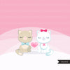 cat clipart, Kitten clipart, animal graphics, pet love designs