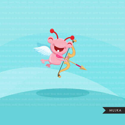 Valentines Day Monsters Clipart