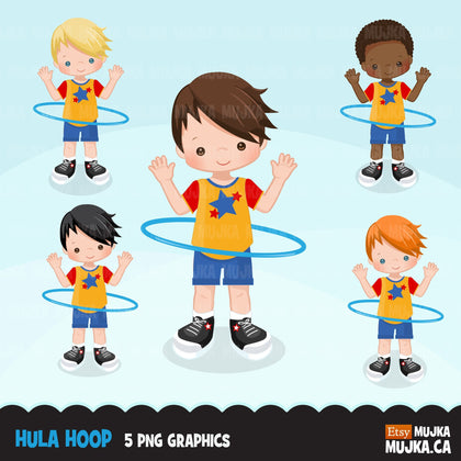 Hula hoop boy Clipart