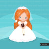 First Communion Clipart for Girls religious