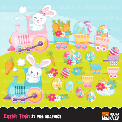Easter Train Clipart