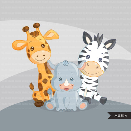 Safari animals clipart