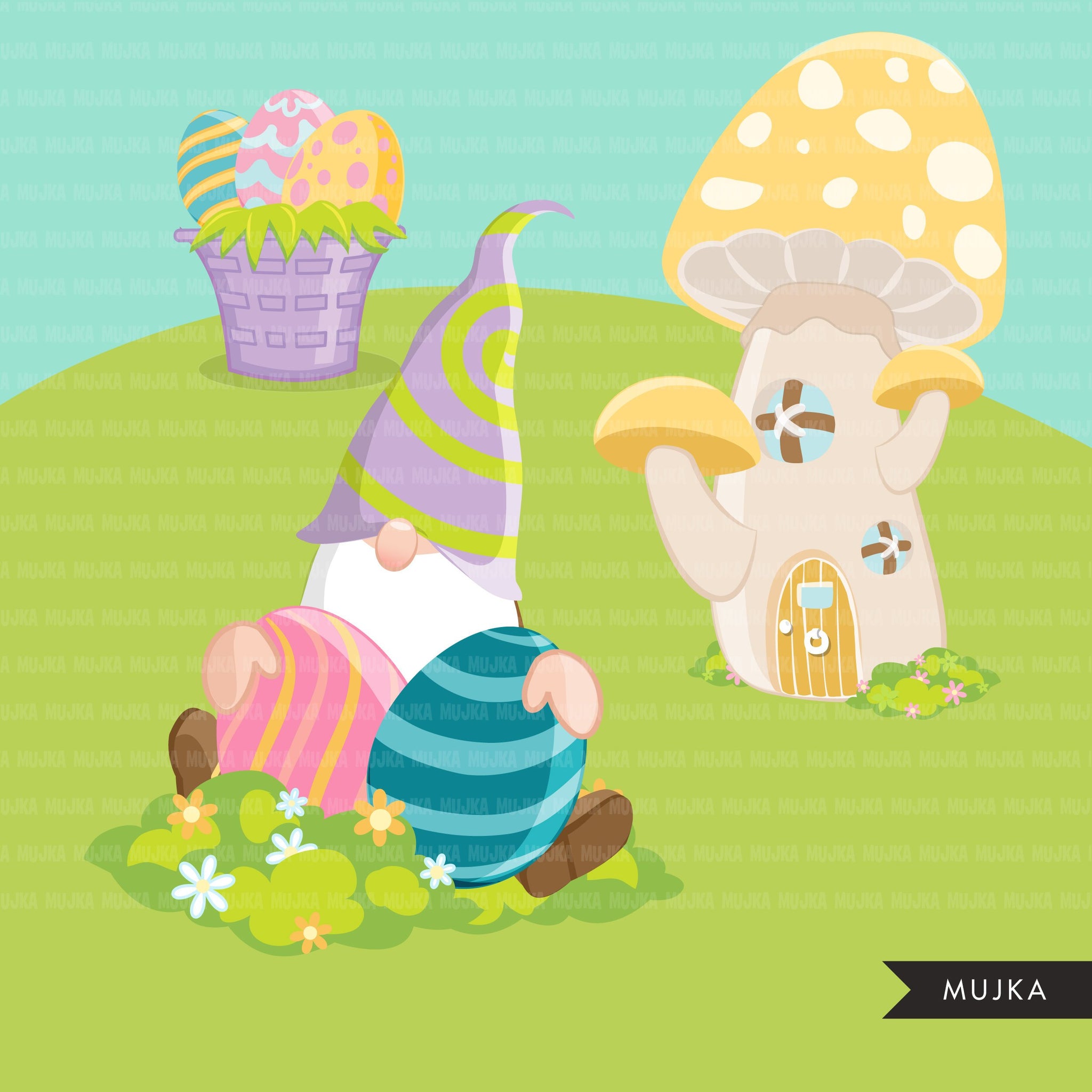 Easter gnome Clipart