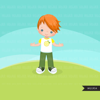 Lemonade Stand Boys clipart summer