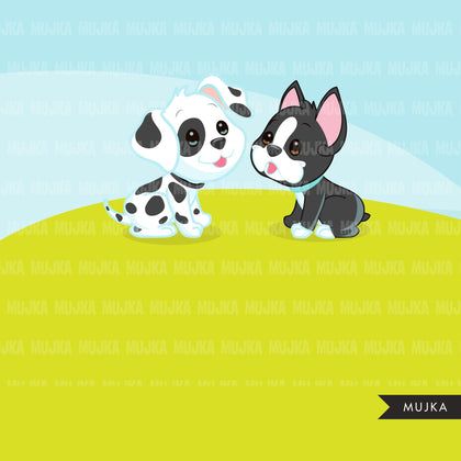 Puppies, animal clipart
