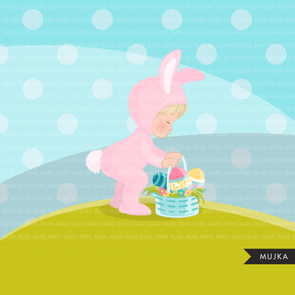 Easter bunny Clipart, baby boy