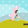 Easter bunny Clipart, baby boy