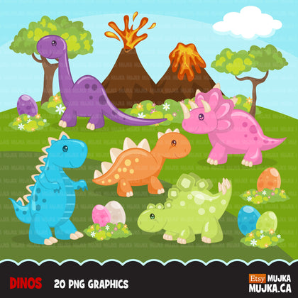 Dinosaur, cute animal clipart