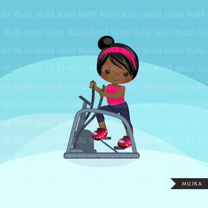 Fitness clipart, fit girl