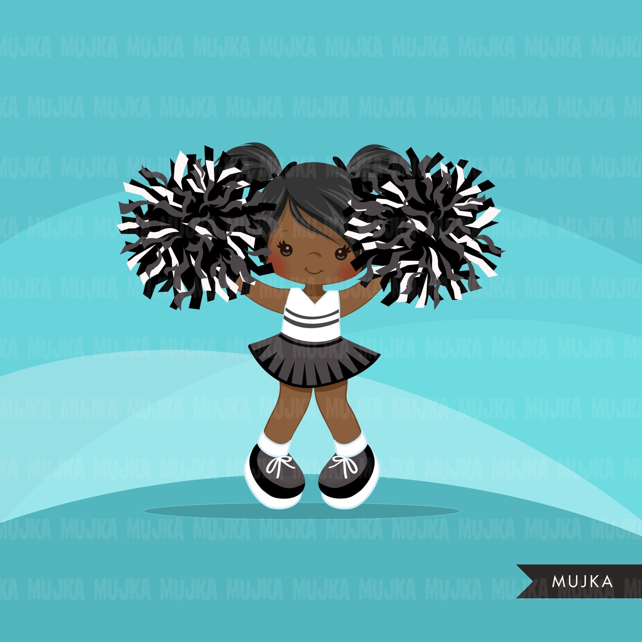 Cheerleader Clipart. Sports Graphics, Blonde girl – MUJKA CLIPARTS