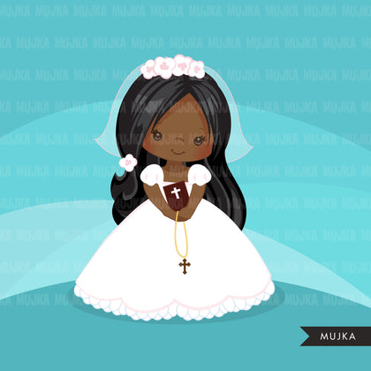 First Communion Clipart for Girls religious