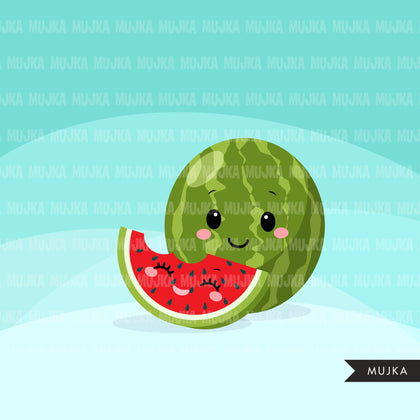 Melon Clipart. Watermelon slices graphics