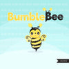 Bumblebee, animal clipart spring summer