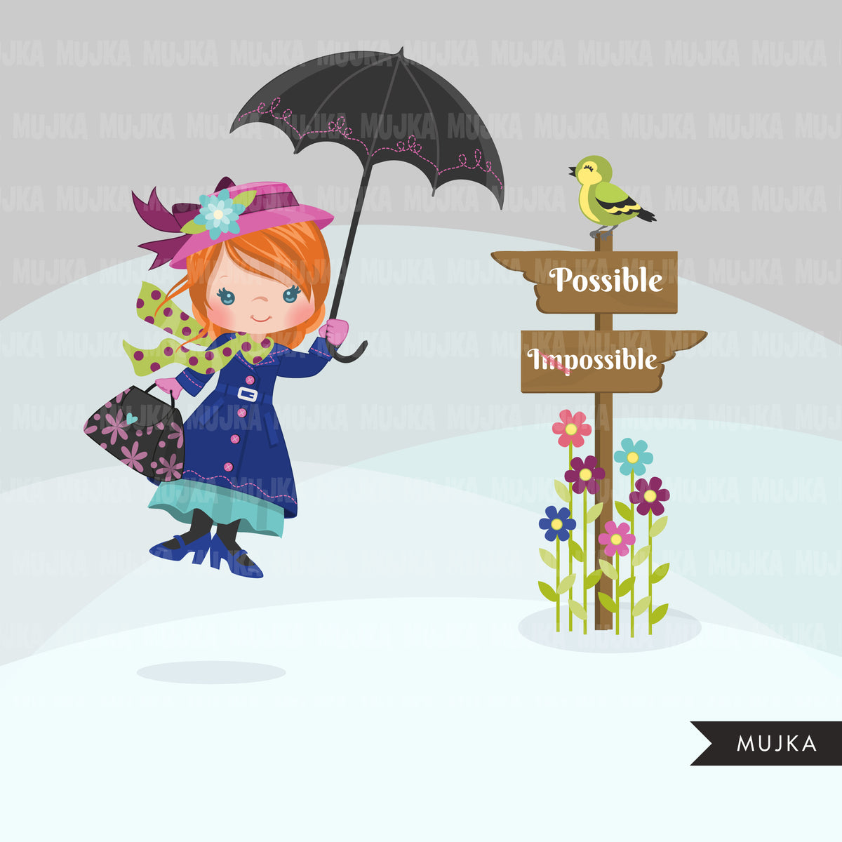 Mary Poppins, girl clipart – MUJKA CLIPARTS
