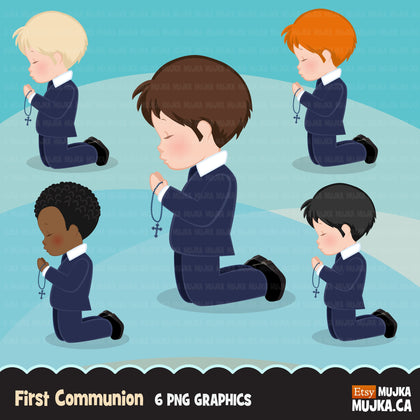 First Communion Clipart for Boys religious