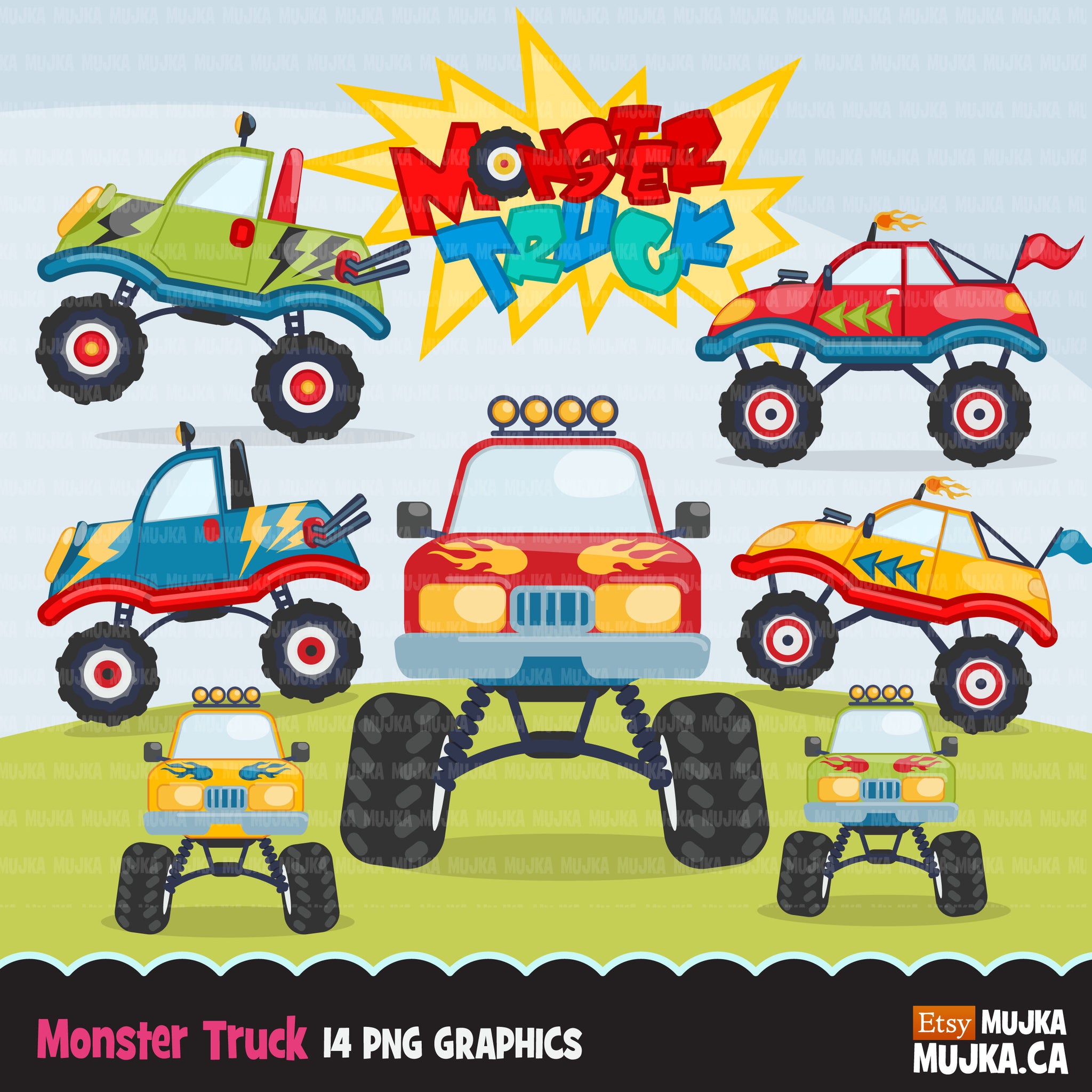 Monster truck clipart