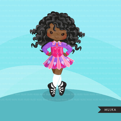 Irish dancers, girl clipart