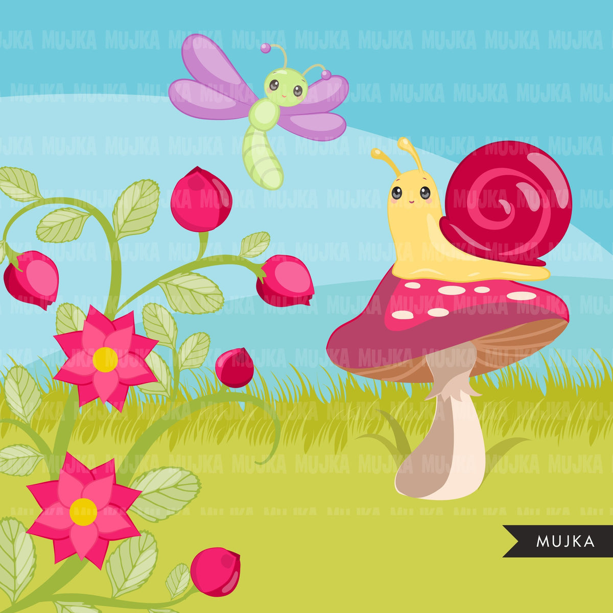 Spring bugs, animal clipart – MUJKA CLIPARTS