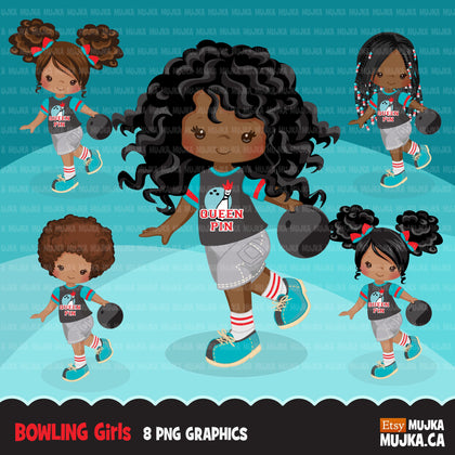 Bowling Girl Clipart