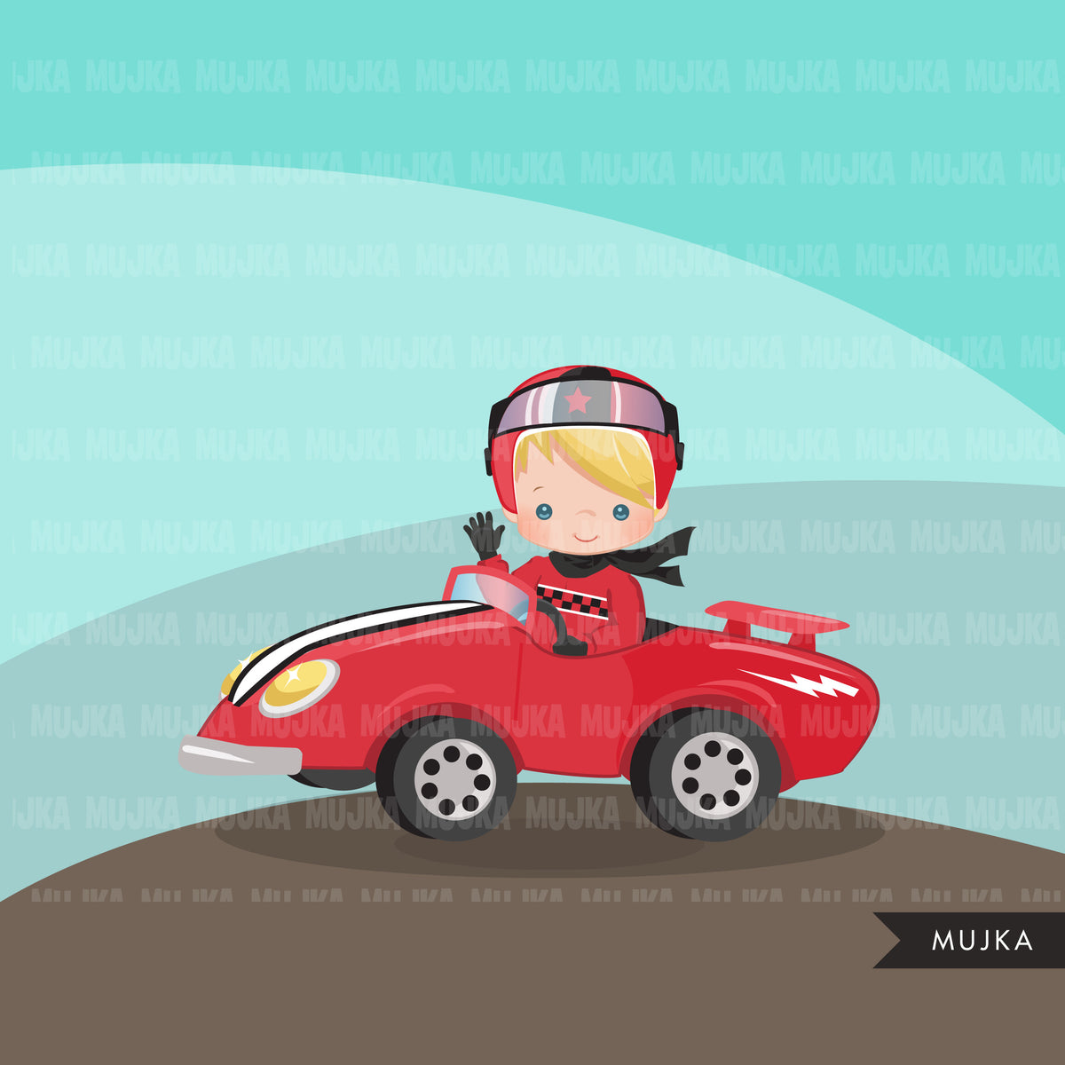 Car Racing Clipart. Boys red team formula 1 car racing graphics – MUJKA ...