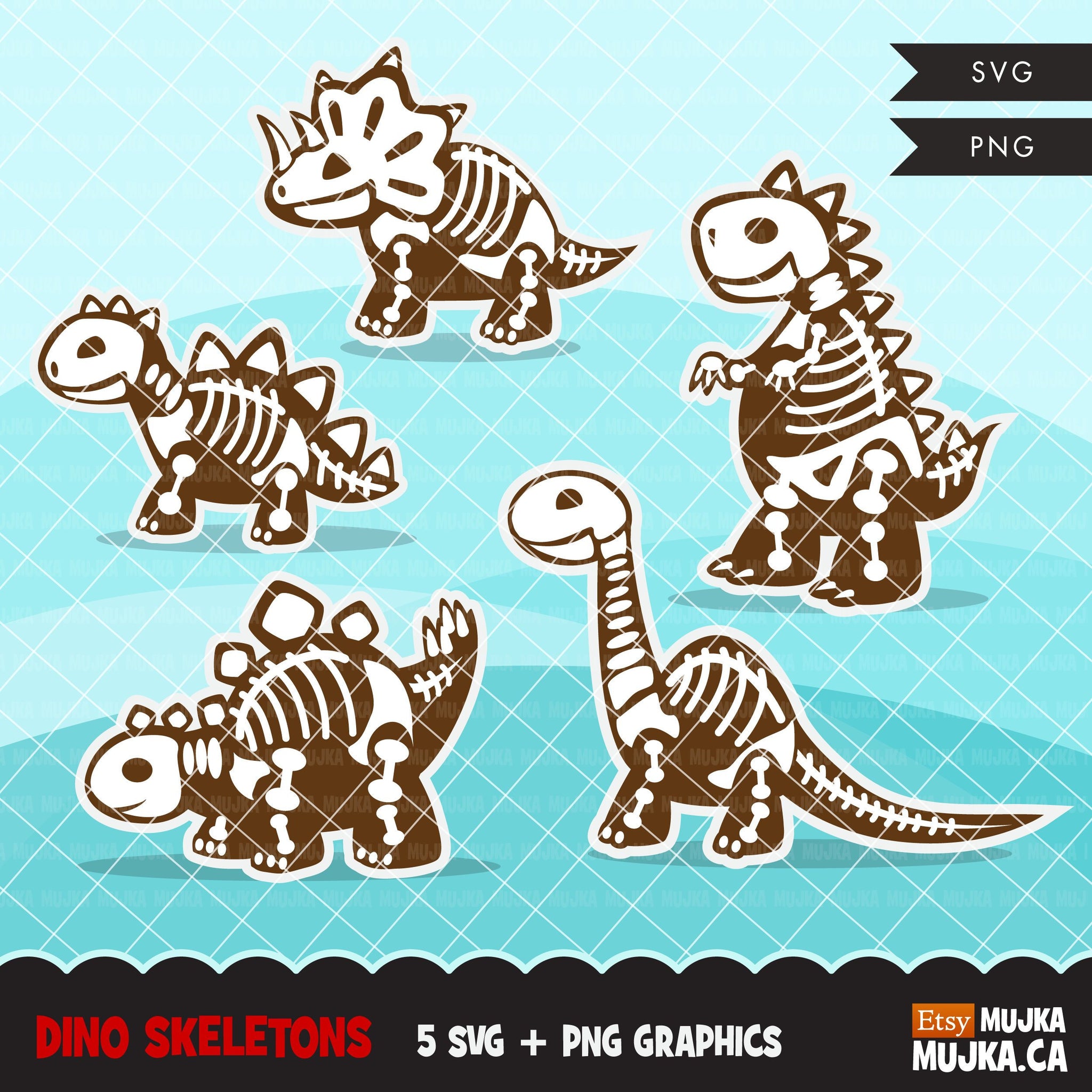 Dinosaur skeleton, animal SVG cutting file