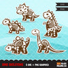 Dinosaur skeleton, animal SVG cutting file