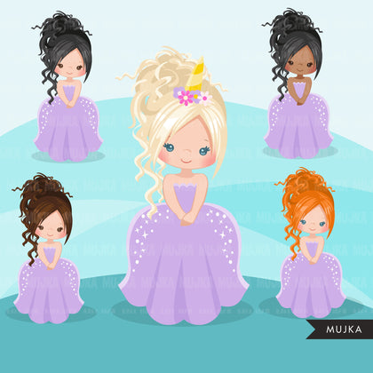 Unicorn Princess Clipart