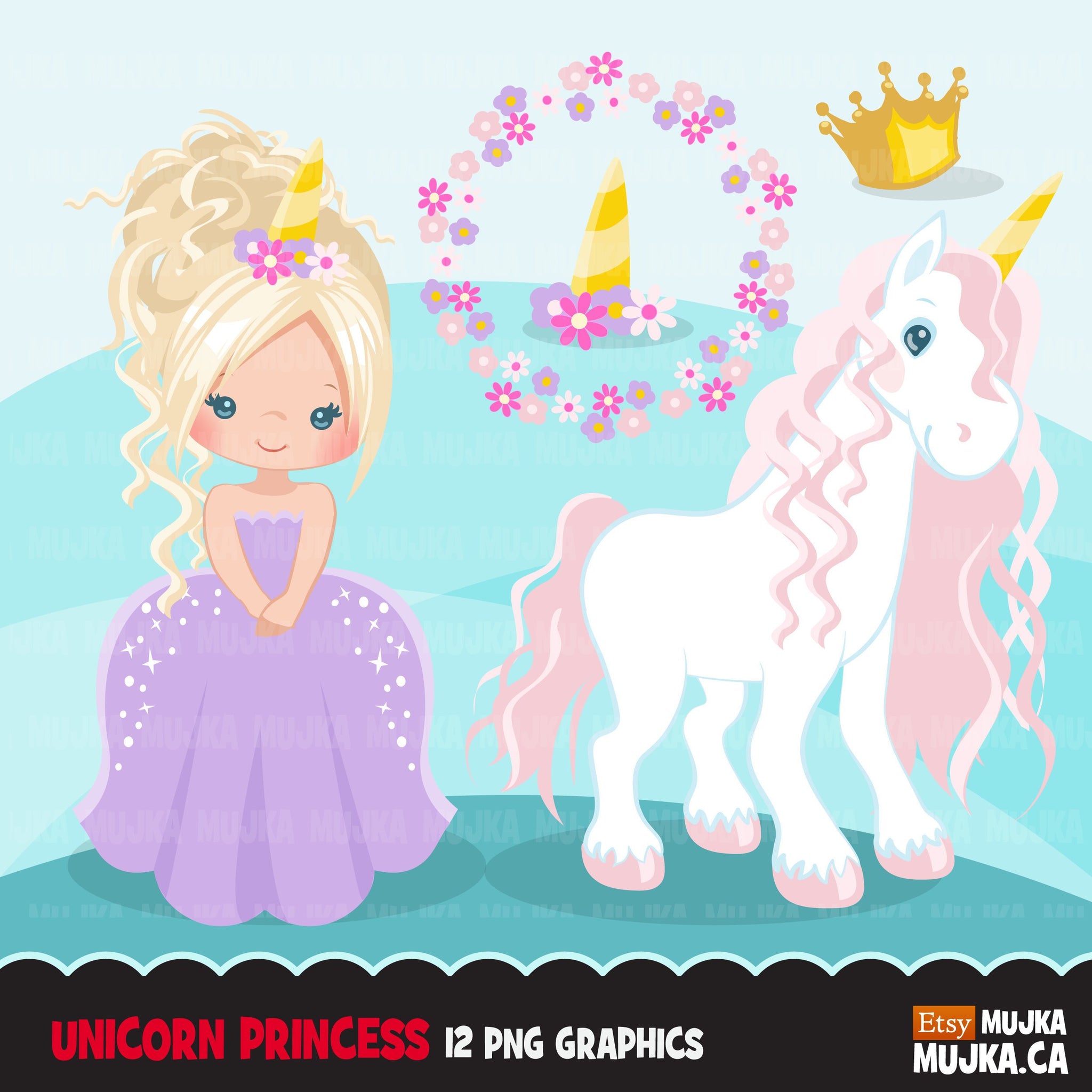 Unicorn Princess Clipart