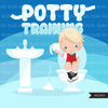 Potty Training Clipart for Boys