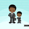 Boy boss little entrepreneur clipart. Father's Day, Father and Son