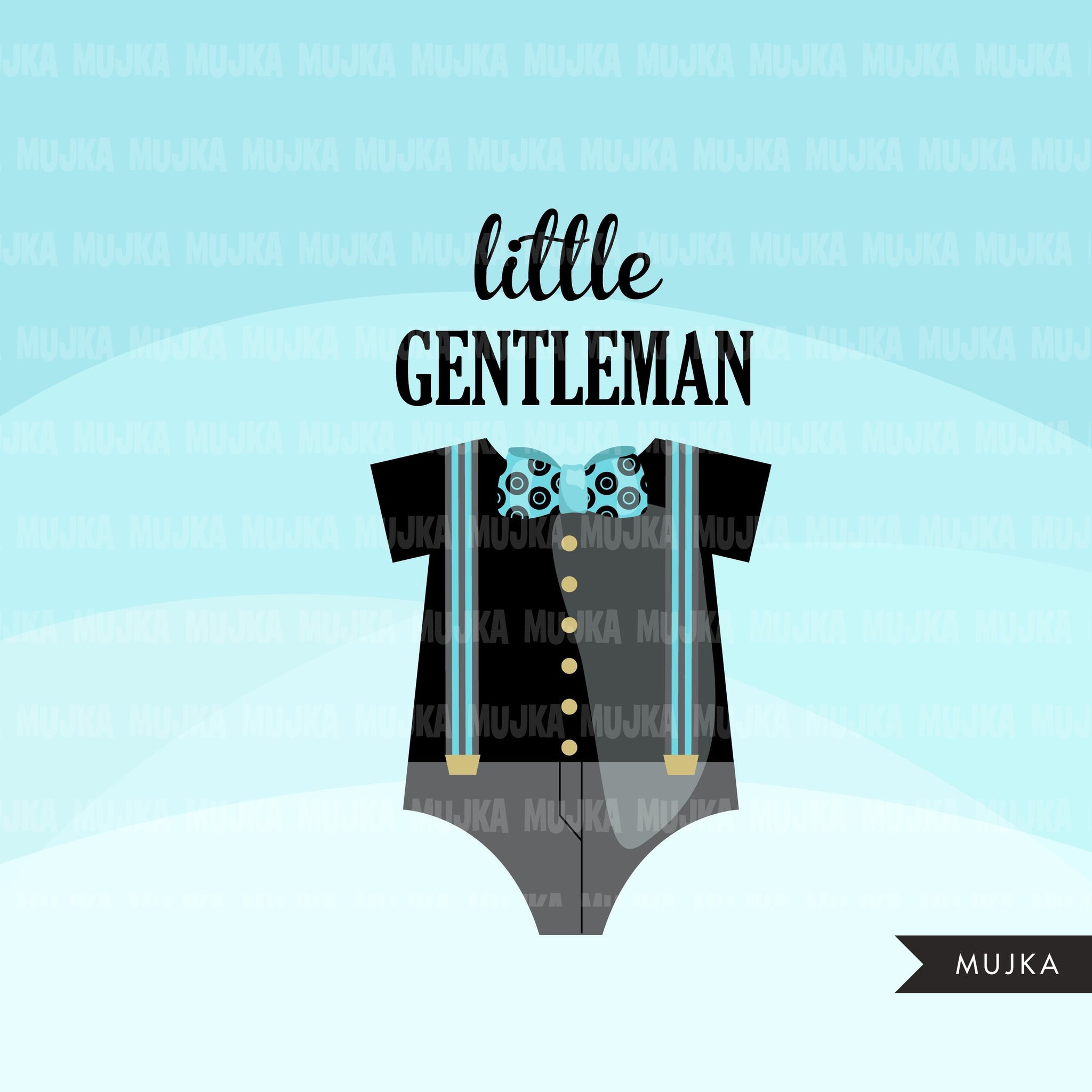 Little gentleman, little man clipart, Baby shower graphics, boys
