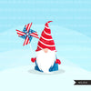 4th of July Gnomes Clipart
