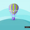 Hot air balloon clipart, Air vehicles