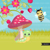 Spring bugs, animal clipart