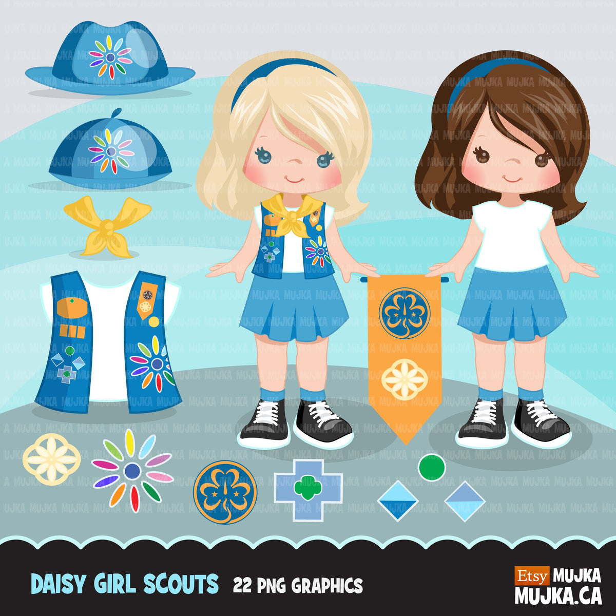 Daisy Girl Scouts clipart Daisy troop Scout Camping, outdoors graphics ...