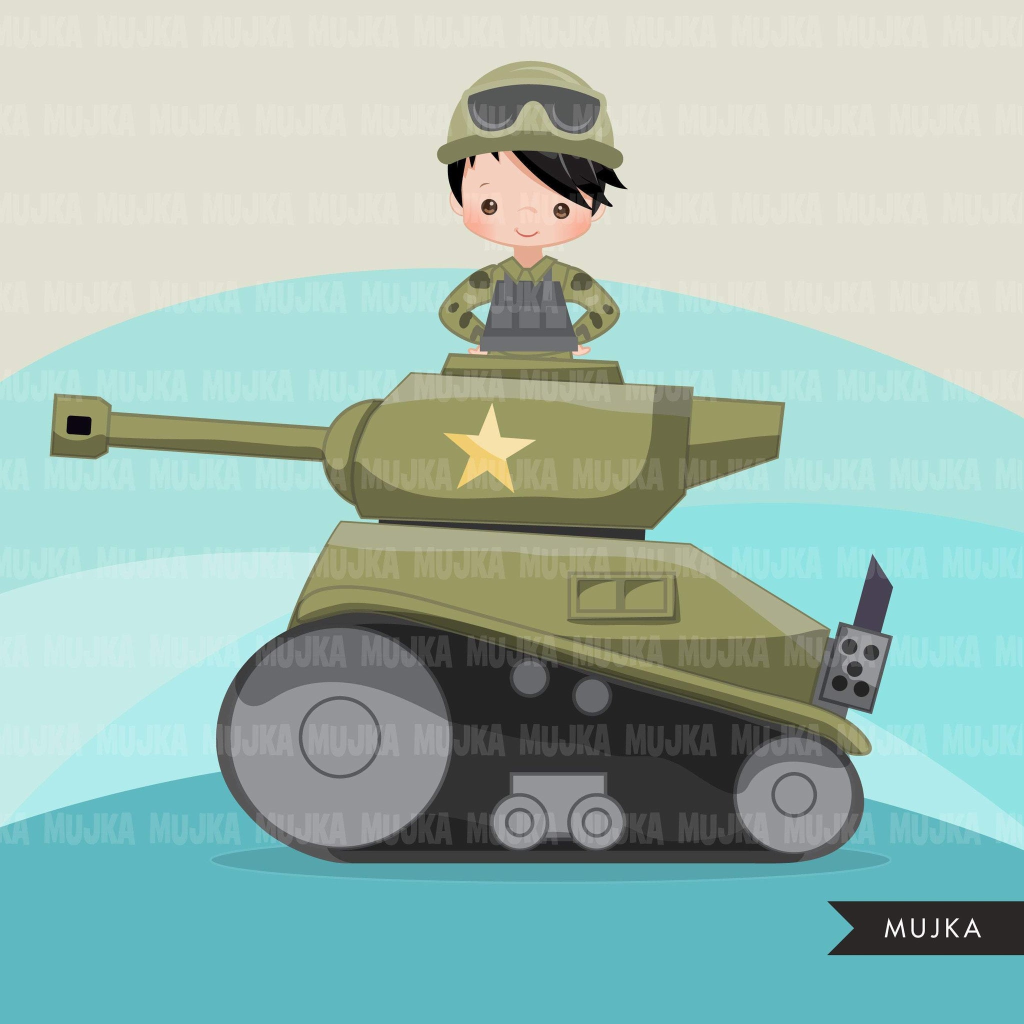 Tank soldier Army clipart, Little soldier patriot  boy graphics