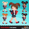 Formal Student clipart, Back to School girl character graphics clip art