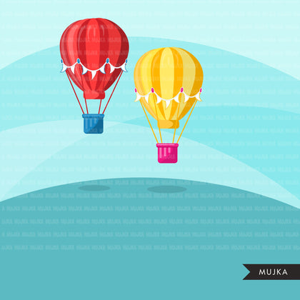 Hot air balloon clipart, Air vehicles