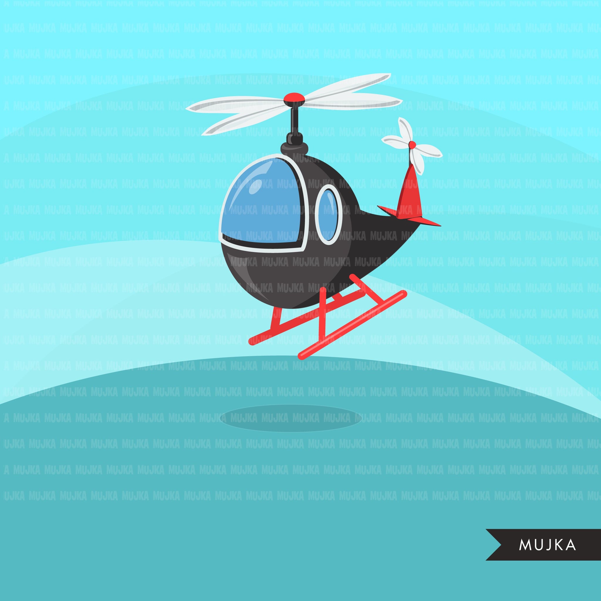 Helicopter clipart, Air vehicles