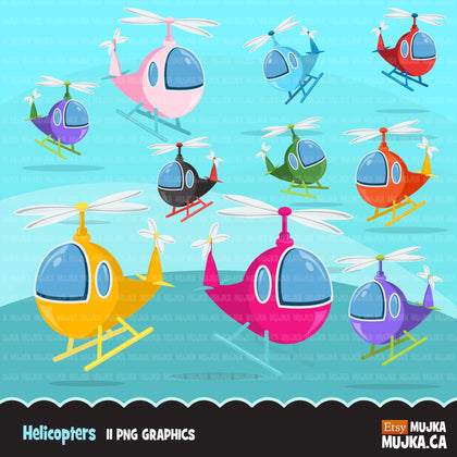 Helicopter clipart, Air vehicles