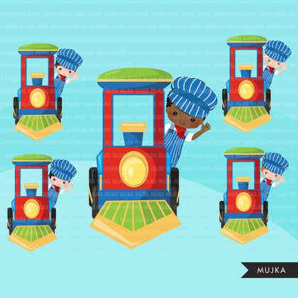 Train clipart, boys train graphics