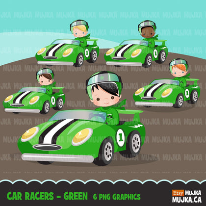 Car Racing Clipart for boys Race car driver Formula 1 graphics