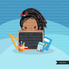 Clipart de volta às aulas espiando estudantes negros Afro Quadro negro de estudantes, Educação, gráficos de ensino, PRE-K, 1ª série