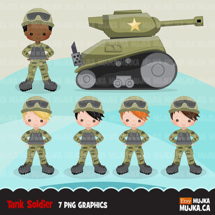 Tank soldier Army clipart, Little soldier patriot  boy graphics