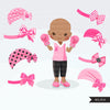Clipart de conscientização sobre o câncer de mama, luvas de boxe rosa, luta pela garota, fita rosa, gráficos de sobrevivente de sutiã rosa