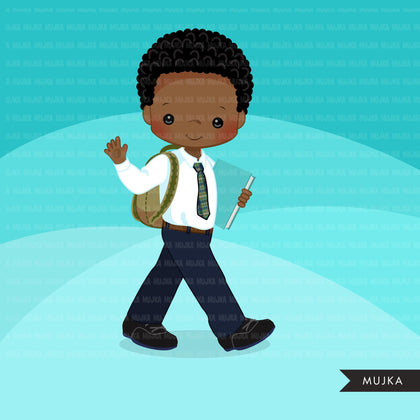 Formal Student clipart, Back to School boy character graphics clip art