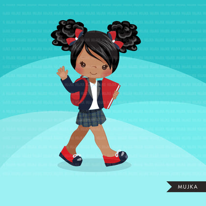 Formal Student clipart, Back to School girl character graphics clip art