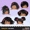 Peeking Girls Clipart black afro girls