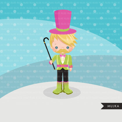 Circus Boys Clipart pastel Big top carnival graphics, circus master